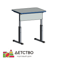 Парта ученическая одноместная на металлокаркасе, регулируемая по высоте и углу наклона столешницы от ТД Детство