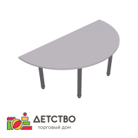 Стол на металлокаркасе полукруглый 1600 мм, регулируемый по высоте