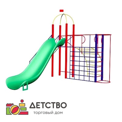 Игровой комплекс (3 скат нерж, h=0,9 м) для детского сада от ТД Детство