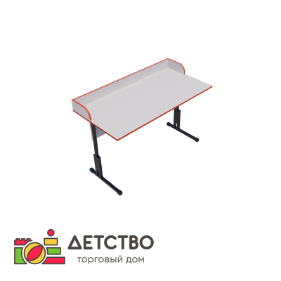 Парта ученическая с бортиком, на металлокаркасе, регулируемая по высоте от ТД Детство