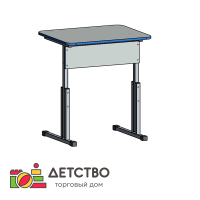 Парта ученическая одноместная на металлокаркасе, регулируемая по высоте от ТД Детство